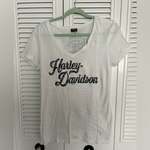 Harley-Davidson White Women's Top Boswell’s Music City